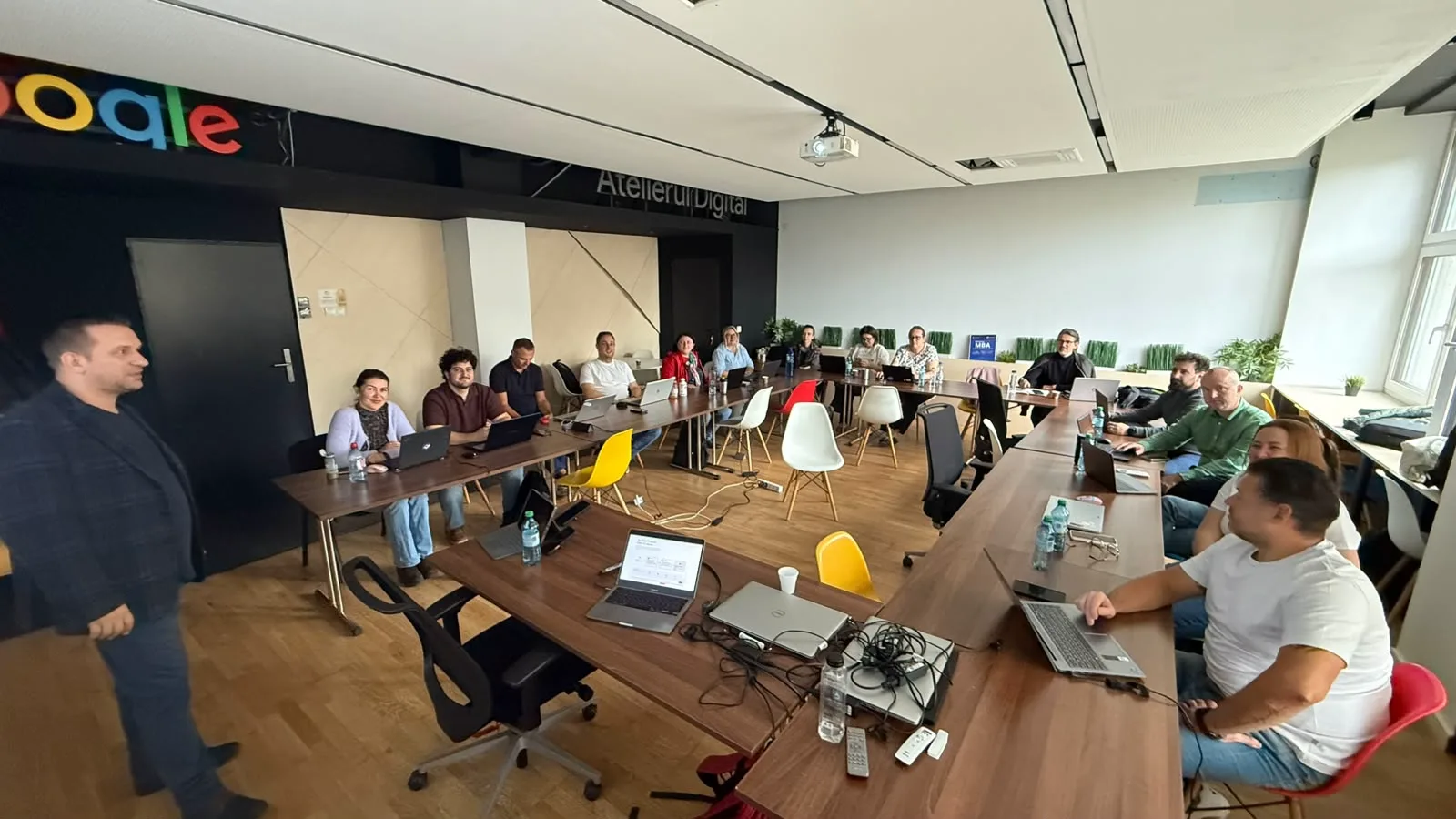 Cosmin Ambru running a marketing training session